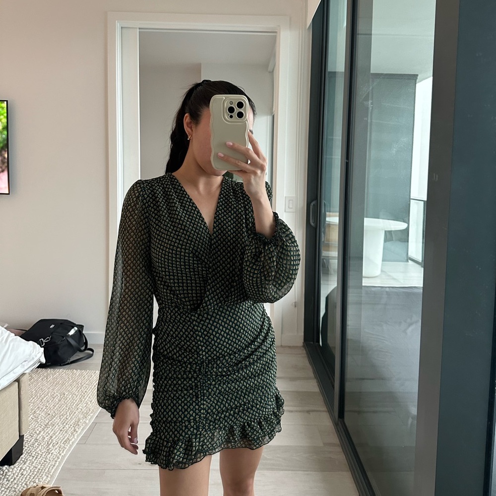 Zara Green Dress in Size XS. Worn twice in good condition.